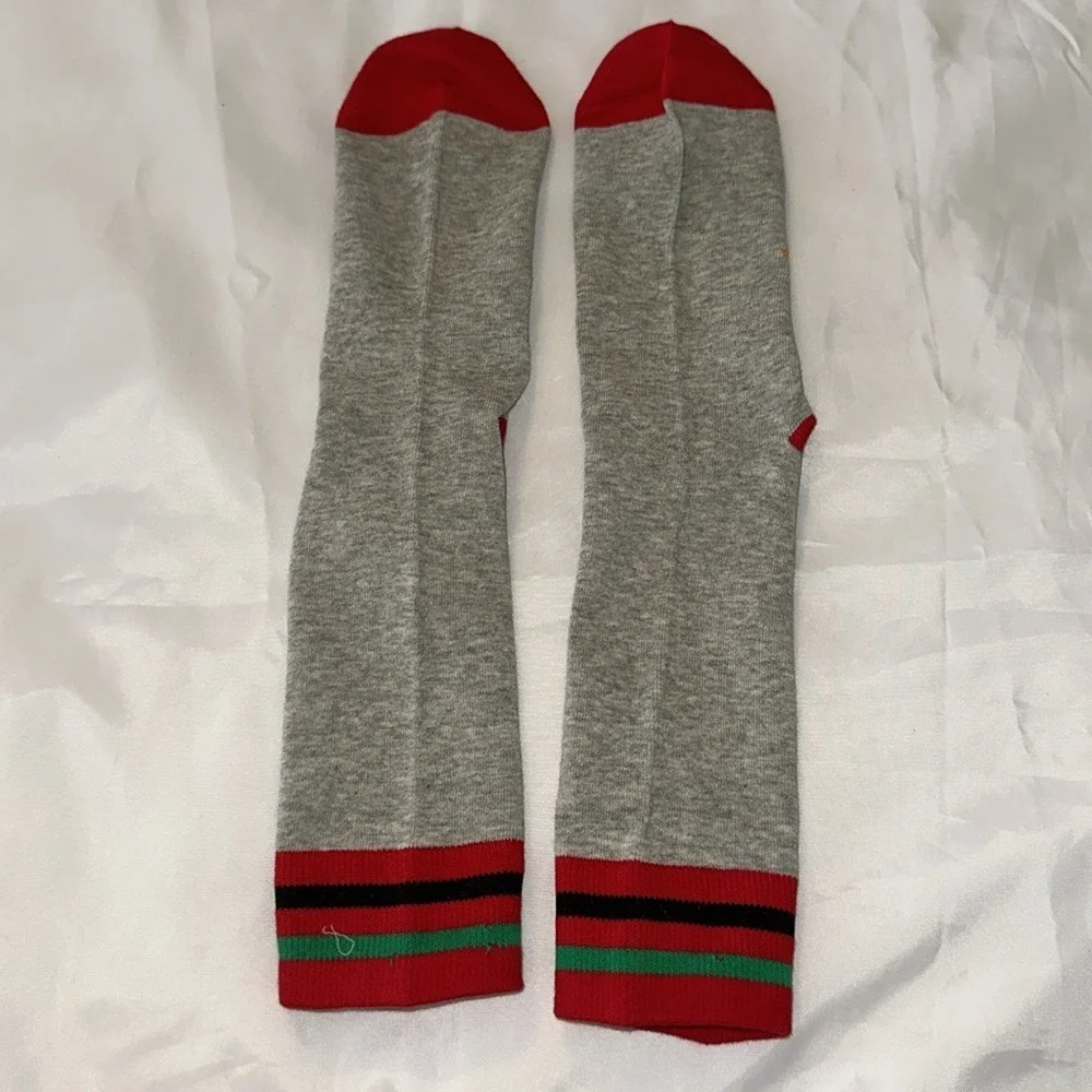 Hallmark Christmas Movies Socks Do Not Disturb Gray Red Holiday Crew Socks